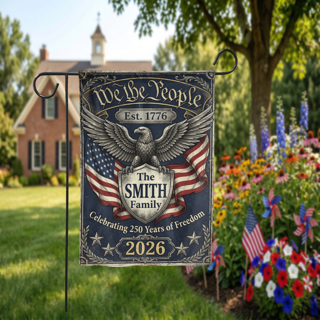 Patriotic Garden Flag, We The People 1776, 250th Anniversary 2026 - Garden Flag - packaging