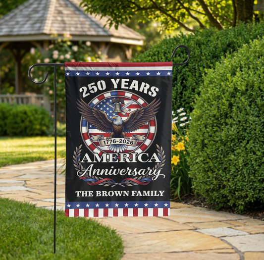 America 250th Anniversary Garden Flag, 1776-2026 Semiquincentennial Decor - 28"x40" - Garden Flag