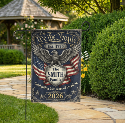 Patriotic Garden Flag, We The People 1776, 250th Anniversary 2026 - 28"x40" - Garden Flag