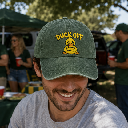 Duck Off Embroidered Washed Cap - Washed Cap - alternate angle