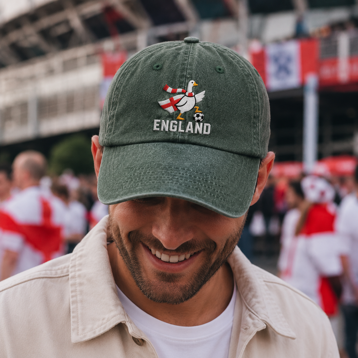 England Goose Embroidered Washed Cap - Washed Cap - detail