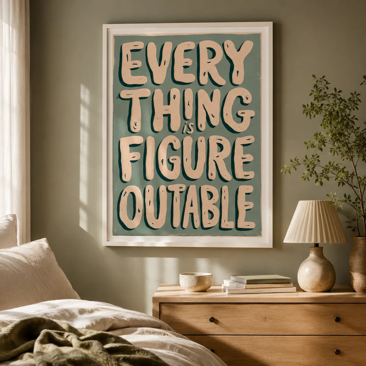 Everything Is Figureoutable Wall Art Decor - Wall Art Decor - alternate angle
