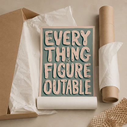 Everything Is Figureoutable Wall Art Decor - Wall Art Decor - back view