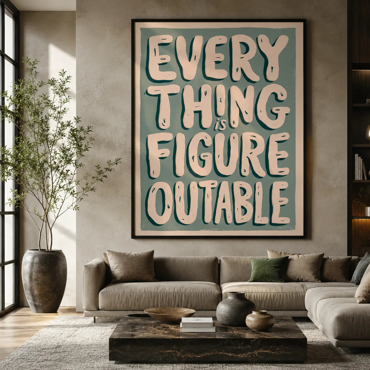 Everything Is Figureoutable Wall Art Decor - Wall Art Decor - close up