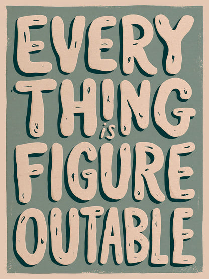 Everything Is Figureoutable Wall Art Decor - Wall Art Decor - front view