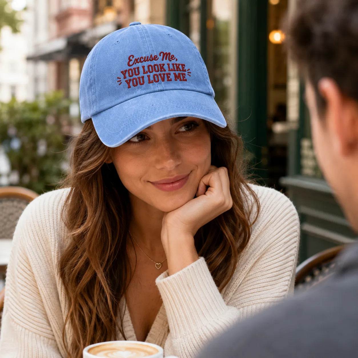 Excuse Me You Look Like You Love Me Washed Cap - Washed Cap - lifestyle