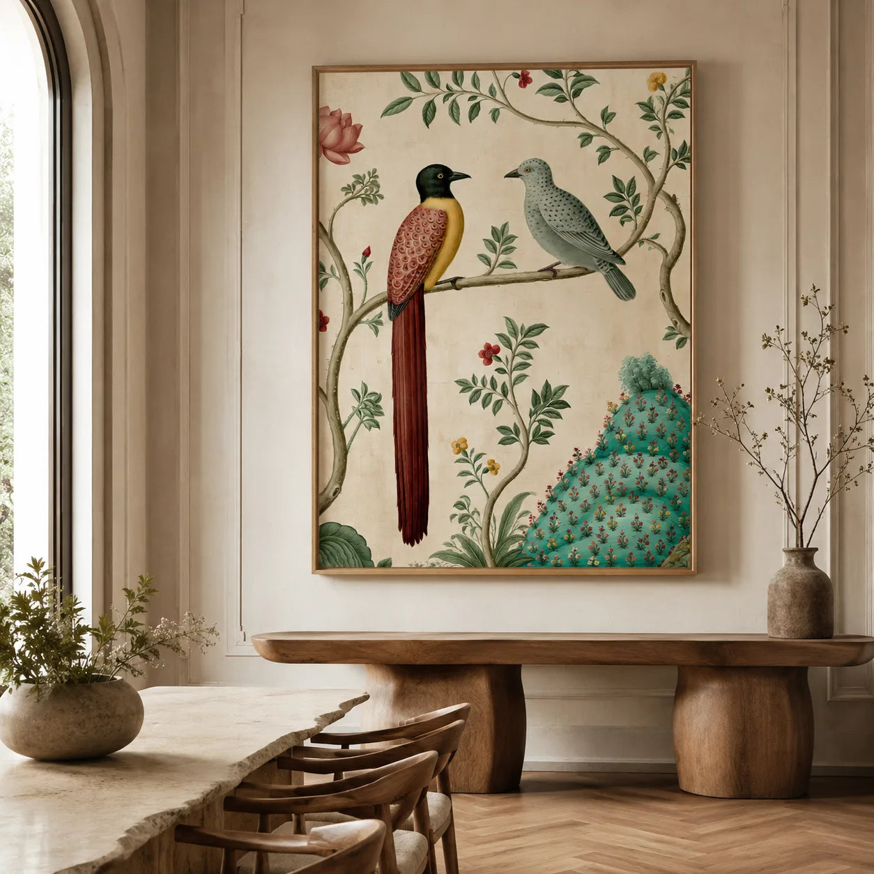 Exotic Bird Duo Wall Art Decor - Wall Art Decor - close up