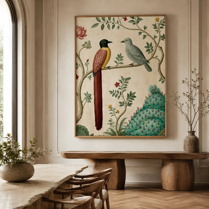 Exotic Bird Duo Wall Art Decor - Wall Art Decor - close up