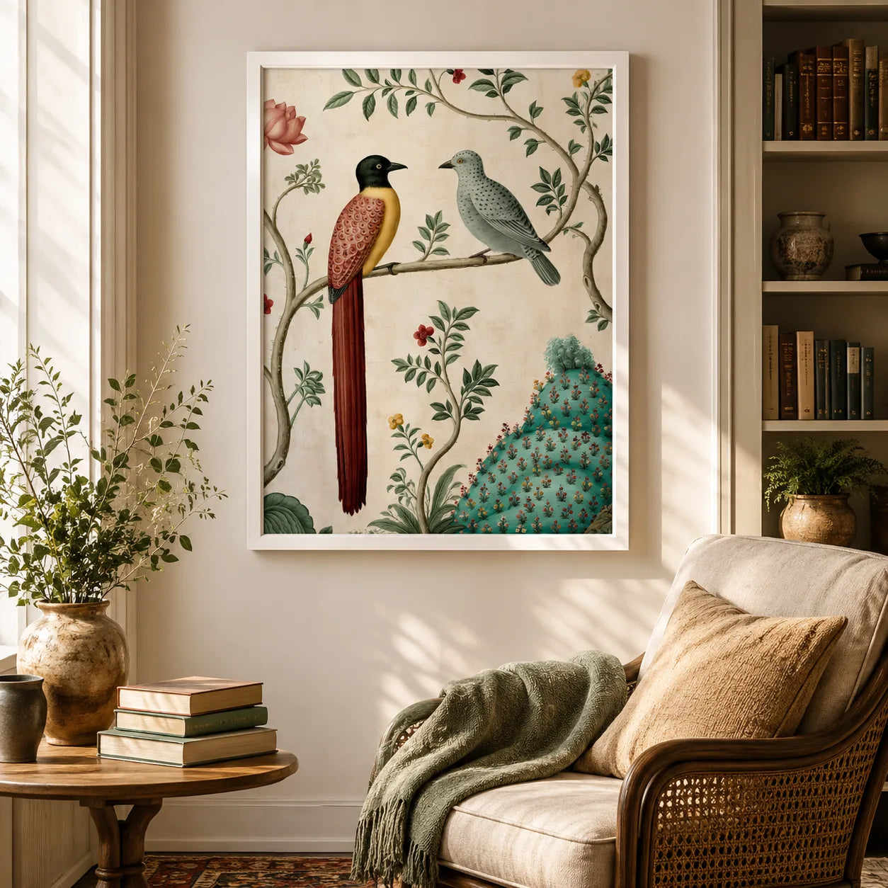 Exotic Bird Duo Wall Art Decor - Wall Art Decor - in use