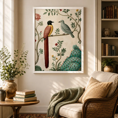 Exotic Bird Duo Wall Art Decor - Wall Art Decor - in use