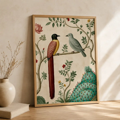Exotic Bird Duo Wall Art Decor - Wall Art Decor - side view
