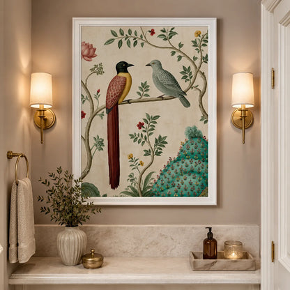 Exotic Bird Duo Wall Art Decor - Wall Art Decor - styled