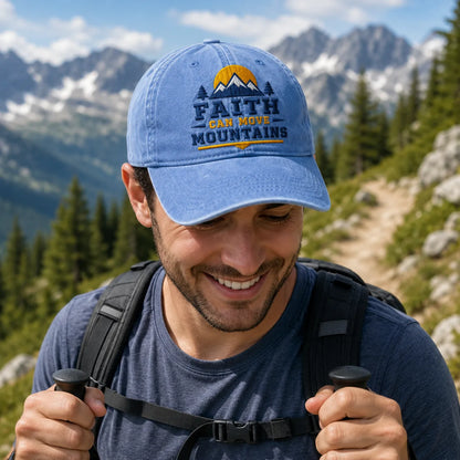 Faith Can Move Mountains Washed Cap - Washed Cap - alternate angle