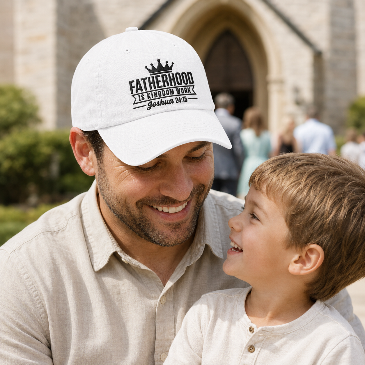 Fatherhood Is Kingdom Work Washed Cap - Washed Cap - lifestyle