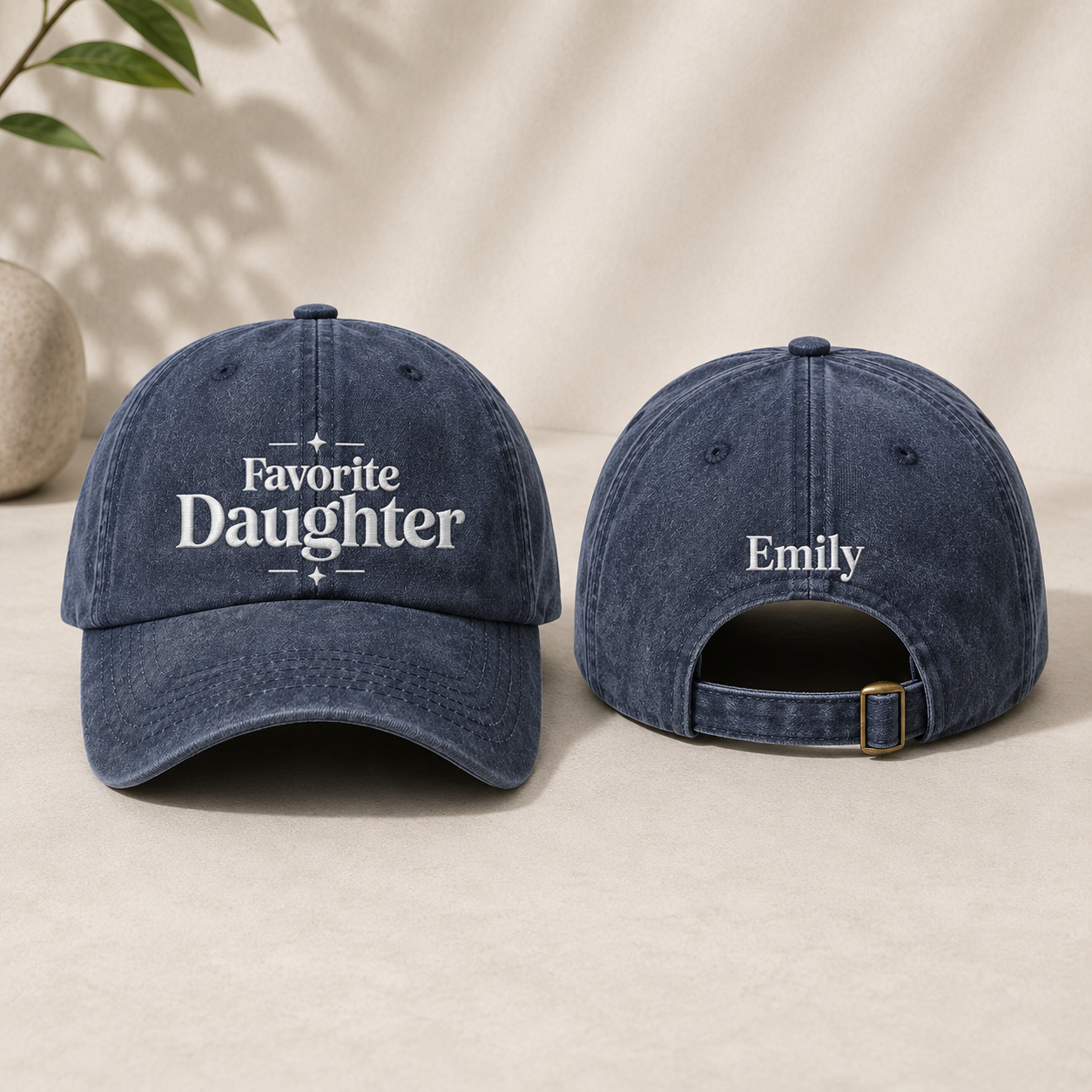 Favorite Daughter Embroidered Washed Cap - Washed Cap - front view