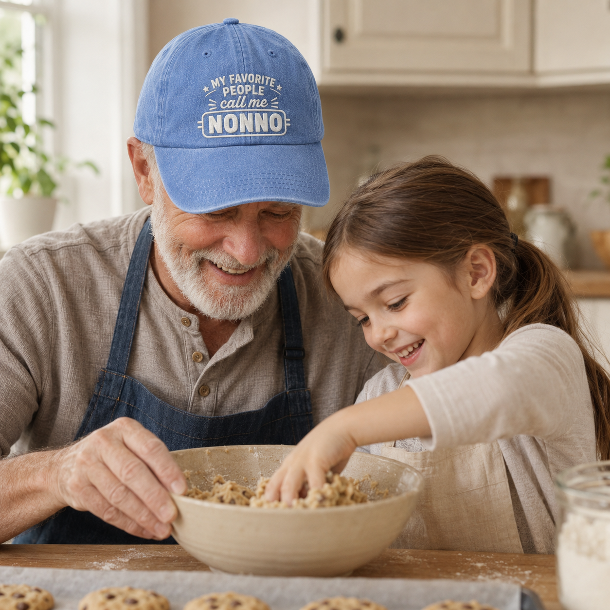 Favorite People Call Me Nonno Washed Cap - Washed Cap - alternate angle