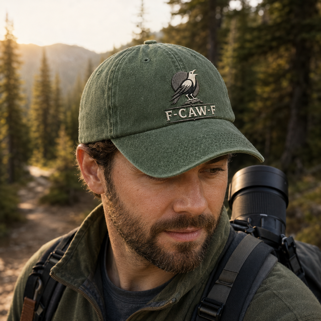 F-Caw-F Crow Washed Cap - Washed Cap - alternate angle