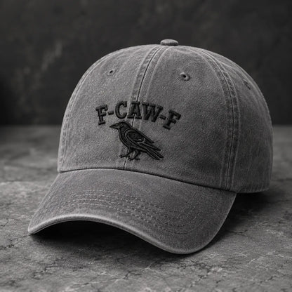 F-Caw-F Crow Washed Cap - washed cap - alternate angle