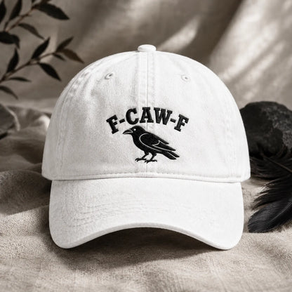 F-Caw-F Crow Washed Cap - washed cap - detail
