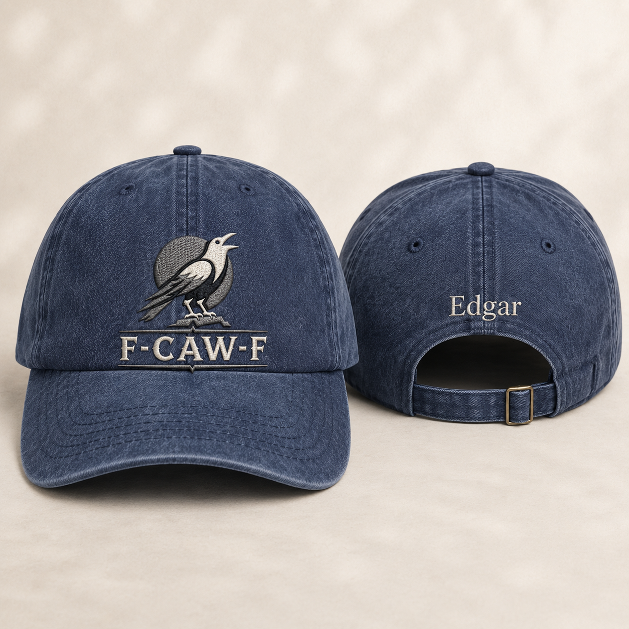 F-Caw-F Crow Washed Cap - Washed Cap - front view