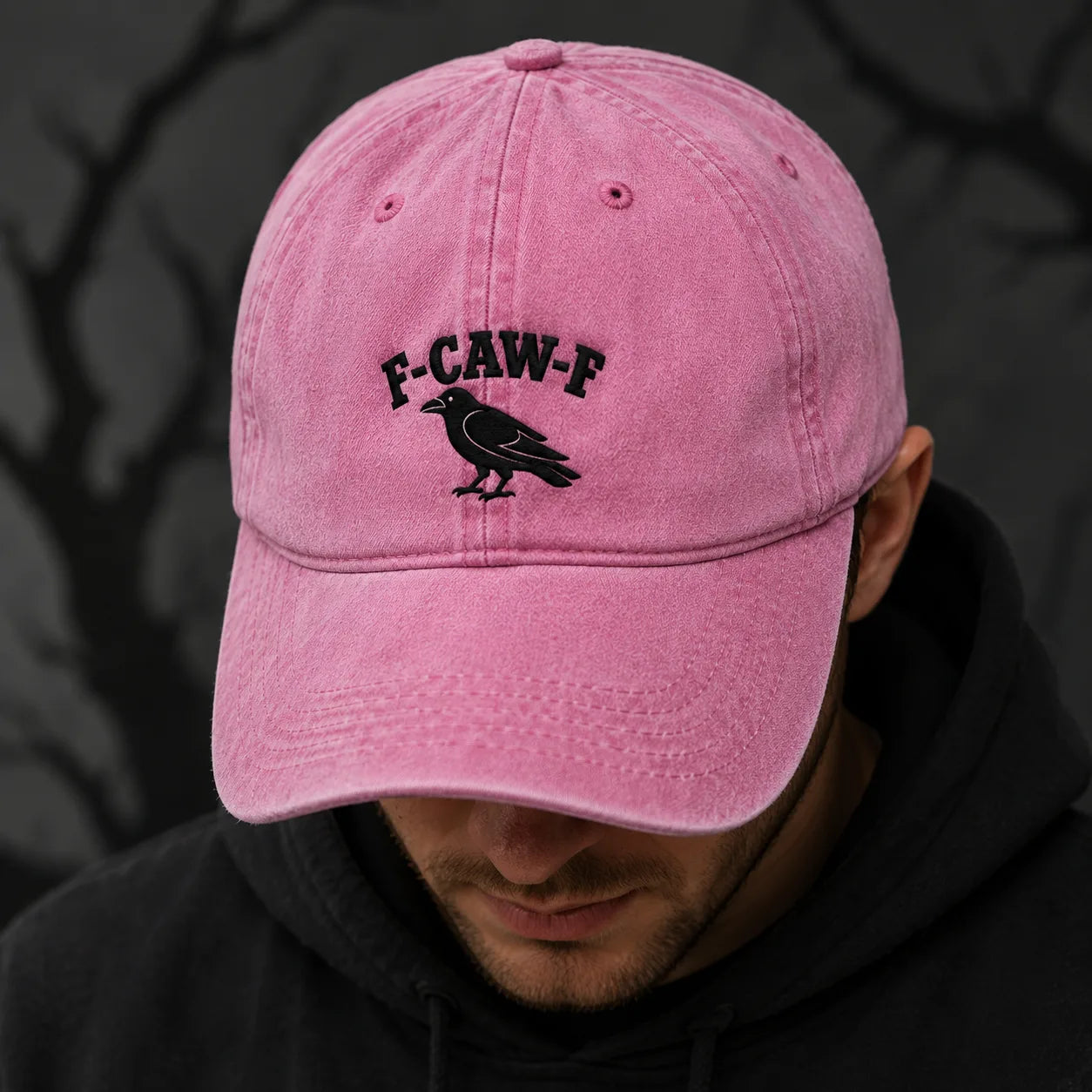 F-Caw-F Crow Washed Cap - washed cap - lifestyle
