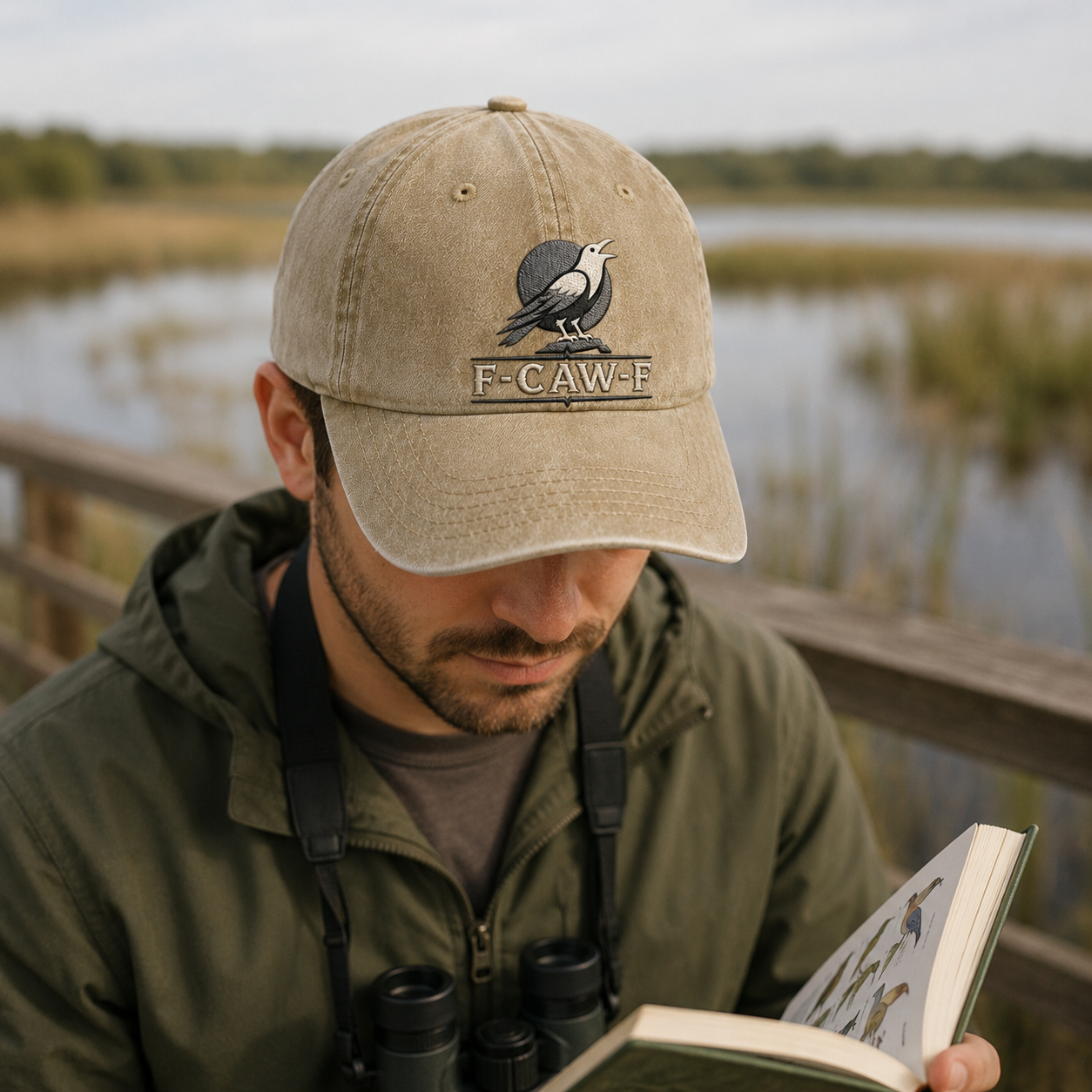 F-Caw-F Crow Washed Cap - Washed Cap - side view