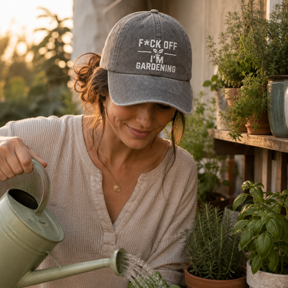 Fck Off I'm Gardening Washed Cap - Washed Cap - alternate angle