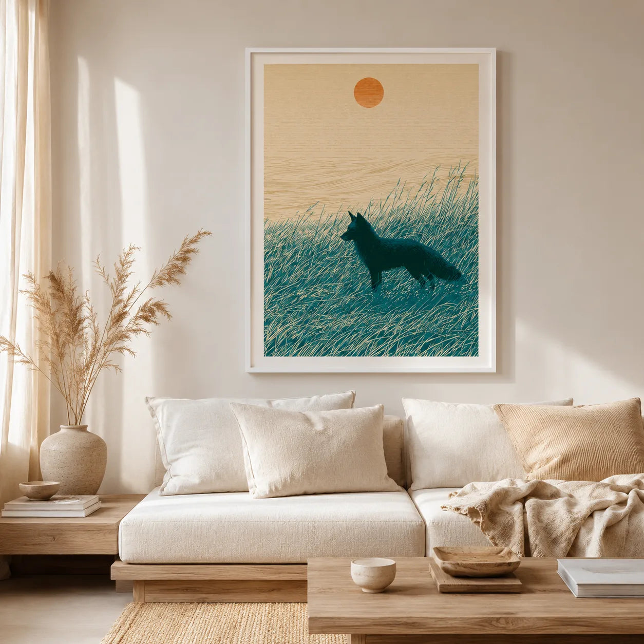 Fox at Sunset Wall Art Decor - Wall Art Decor - detail
