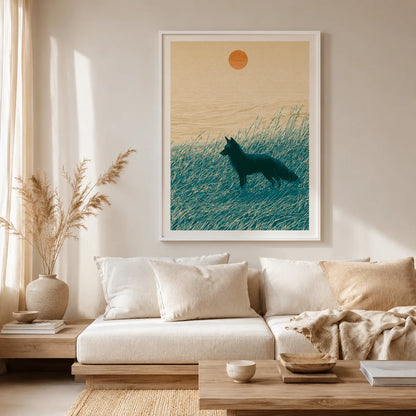 Fox at Sunset Wall Art Decor - Wall Art Decor - detail