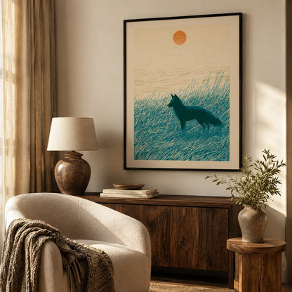 Fox at Sunset Wall Art Decor - Wall Art Decor - in use