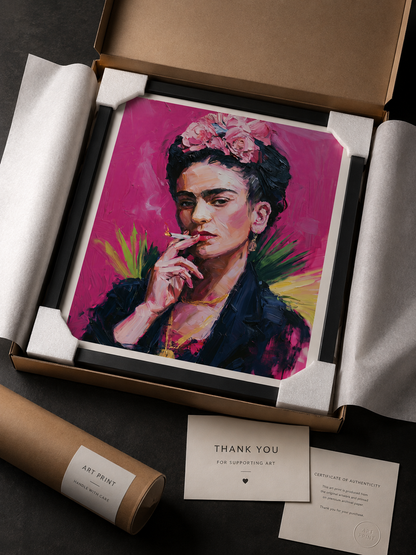 Frida Kahlo-inspirerad Poster - Wall Art Decor - front view - frida kahlo inspired wall art, frida kahlo inspired art print
