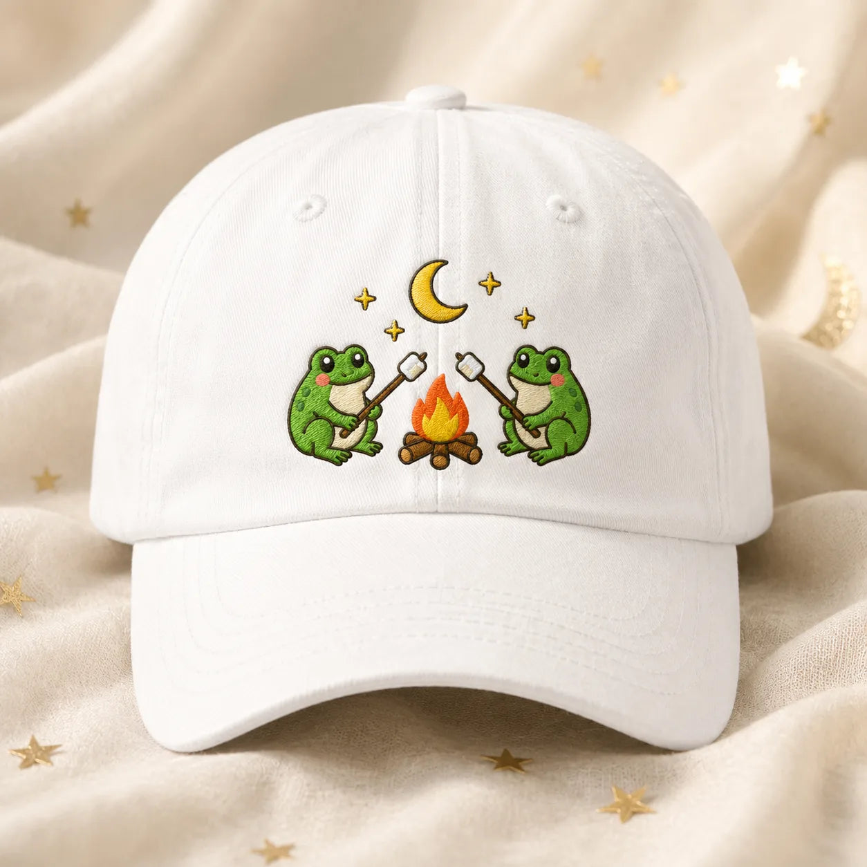 Frog Campfire Washed Cap - washed cap - detail