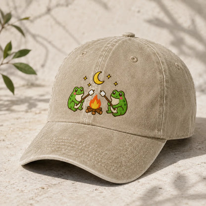 Frog Campfire Washed Cap - washed cap - lifestyle