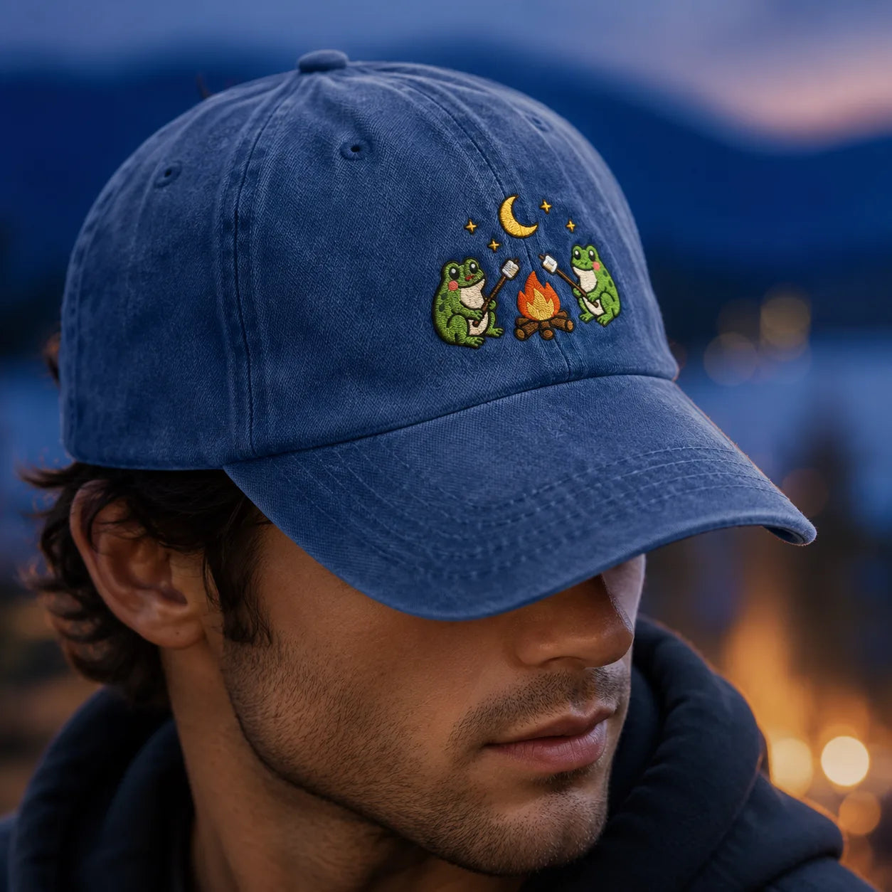 Frog Campfire Washed Cap - washed cap - packaging