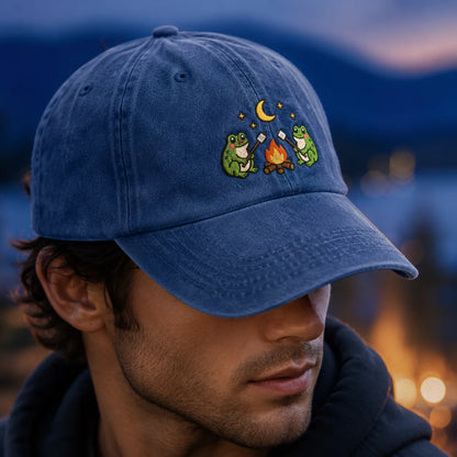 Frog Campfire Washed Cap - washed cap - packaging