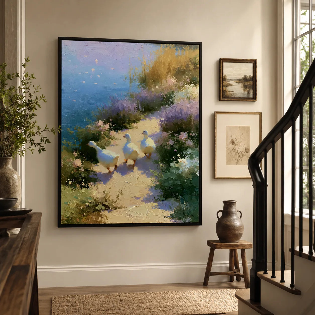 Geese on Garden Path Wall Art Decor - Wall Art Decor - view 11