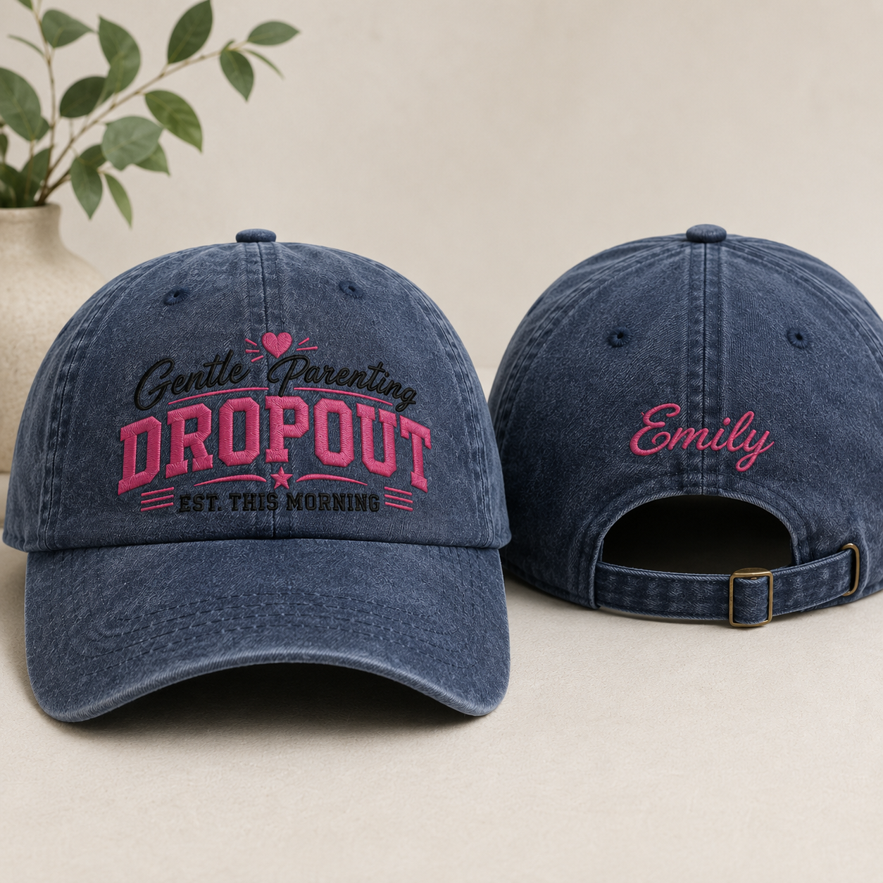 Gentle Parenting Dropout Washed Cap - Washed Cap - front view
