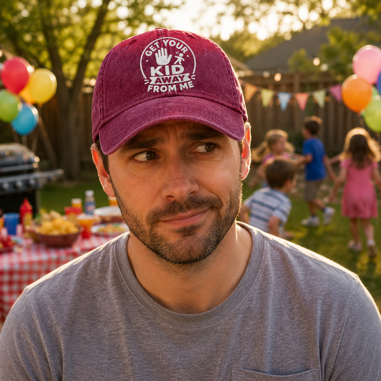 Get Your Kid Away From Me Washed Cap - Washed Cap - lifestyle