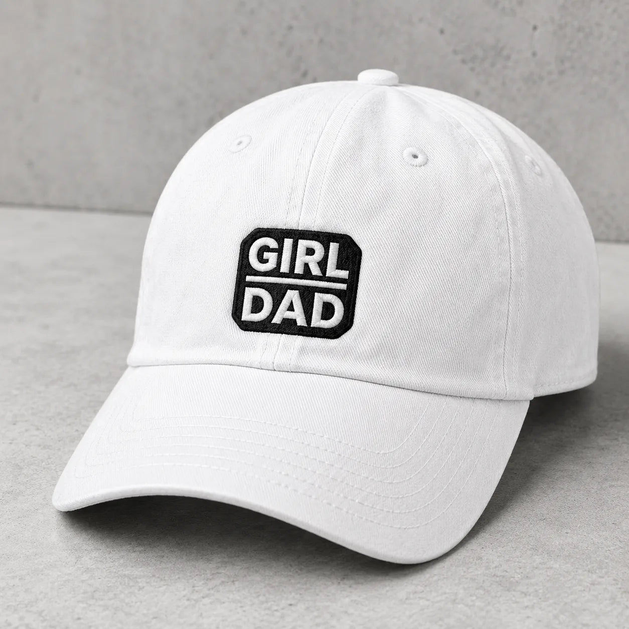 Girl Dad Embroidered Shower Washed Cap - washed cap - lifestyle