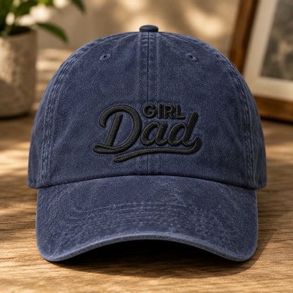 Girl Dad Embroidered Washed Cap - washed cap - lifestyle