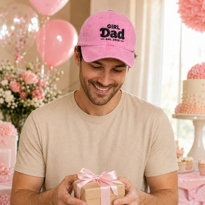 Girl Dad est. 2026 Washed Cap - washed cap - alternate angle