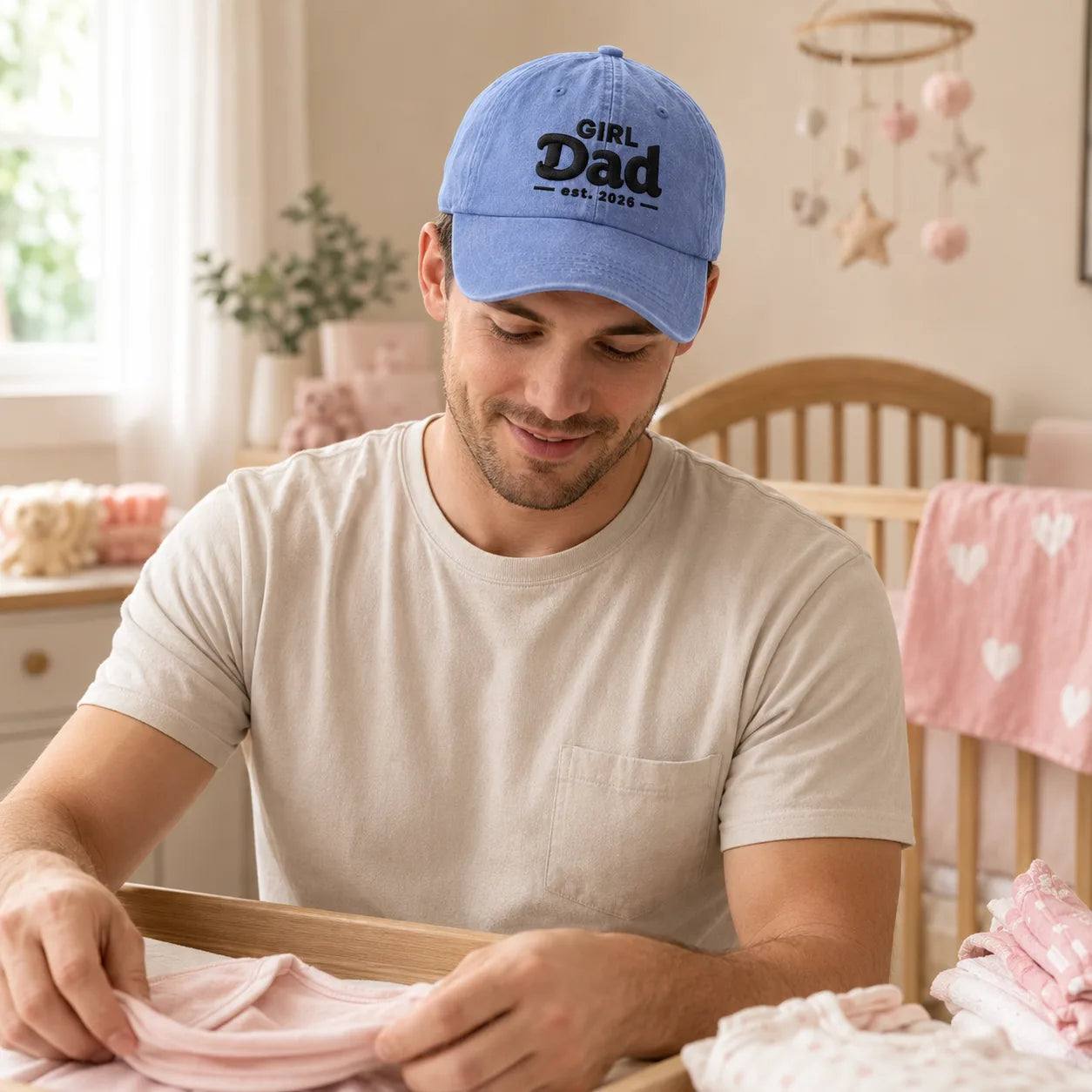 Girl Dad est. 2026 Washed Cap - washed cap - lifestyle