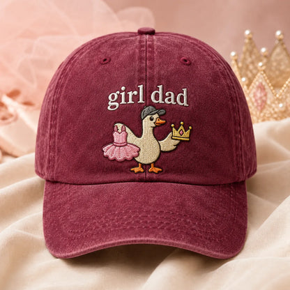 Girl Dad Goose Washed Cap - washed cap - detail