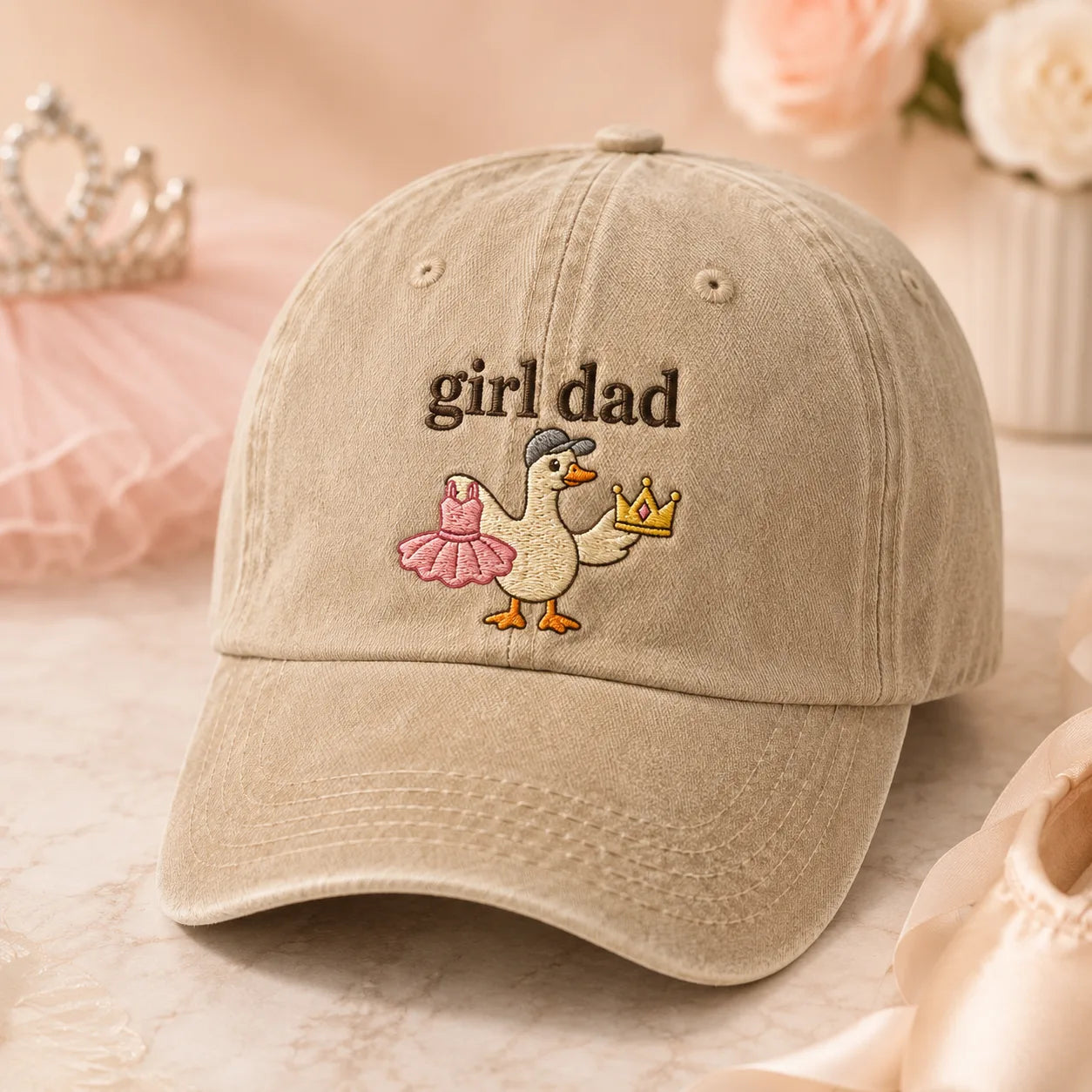 Girl Dad Goose Washed Cap - washed cap - lifestyle
