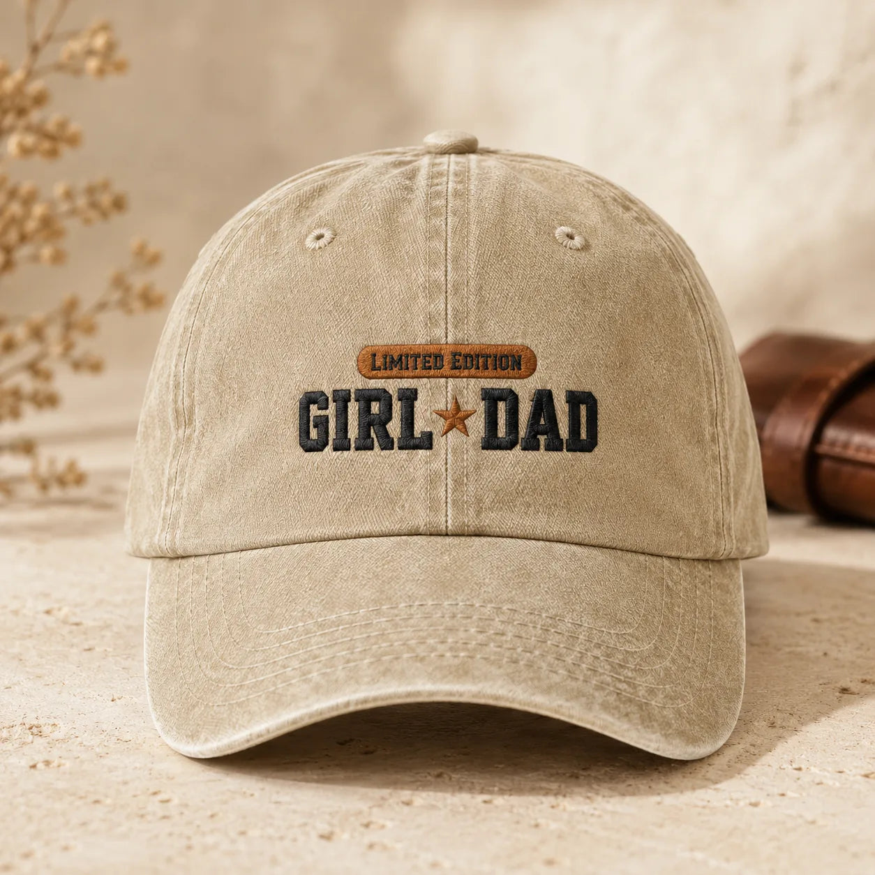 Girl Dad Limited Edition Washed Cap - washed cap - front view