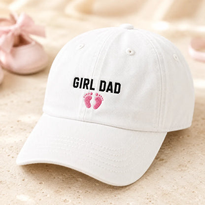 Girl Dad Pink Baby Washed Cap - washed cap - lifestyle