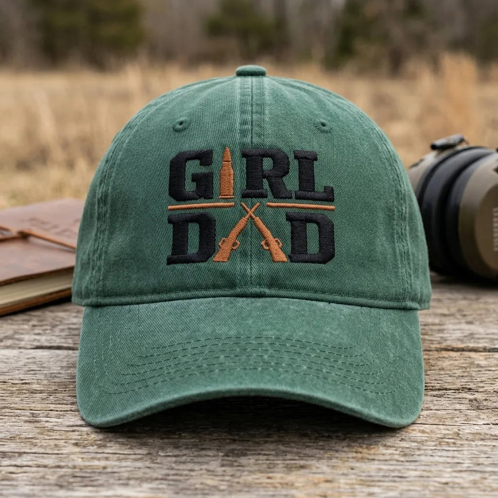 Girl Dad Washed Cap - washed cap - alternate angle