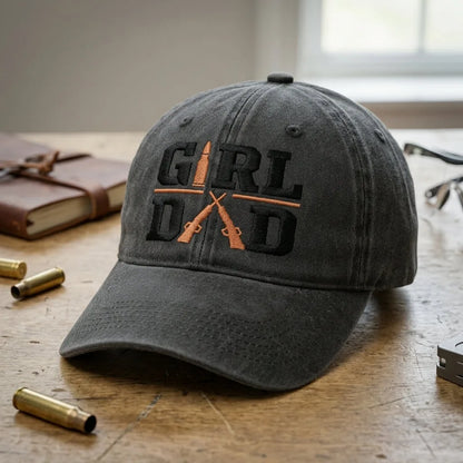 Girl Dad Washed Cap - washed cap - detail