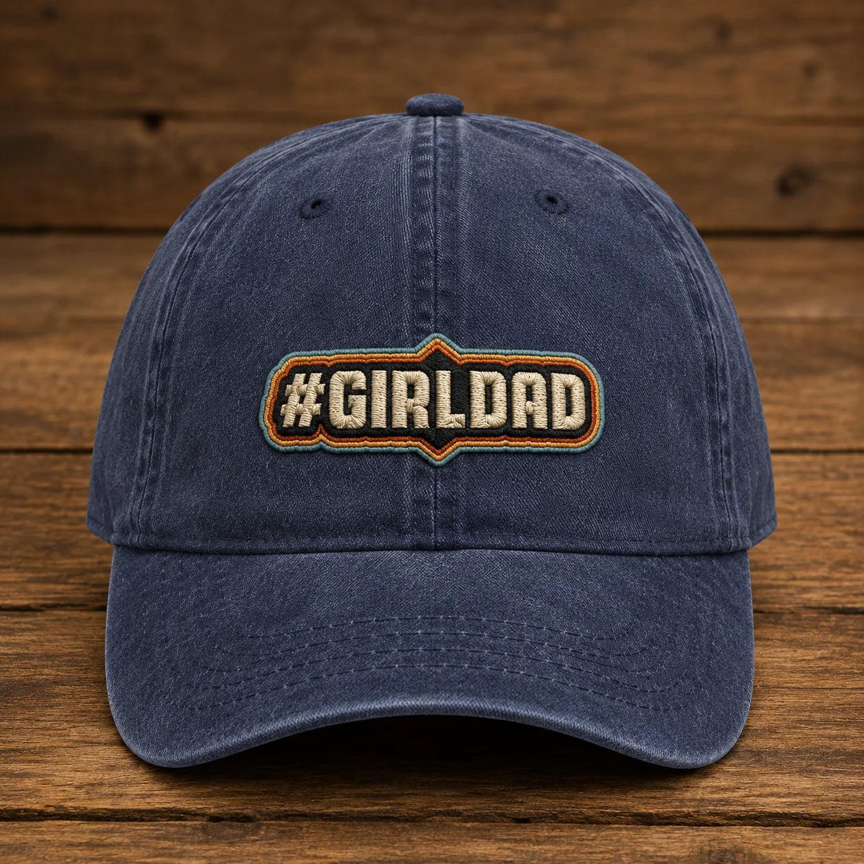 #Girldad Washed Cap - washed cap - front view
