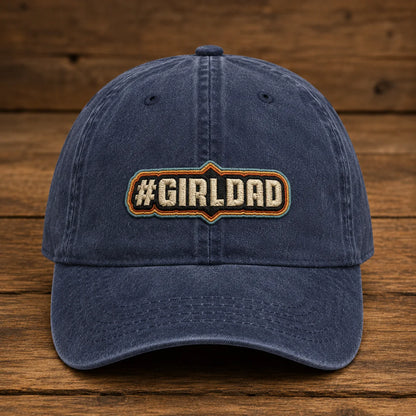 #Girldad Washed Cap - washed cap - front view
